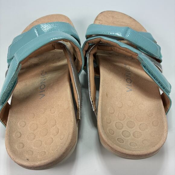 Vionic Hadley Adjustable Blue & Silver Comfort Sandals Women's Size 7.5 - Picture 2 of 10